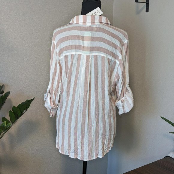 Vixbe Beige Thompkins Tie Front Top NWT - Picture 2 of 5